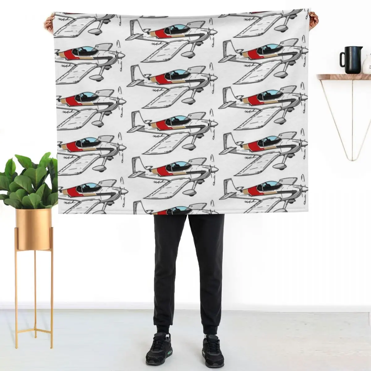 

2010 RV-6 N44YG Throw Blanket Thin Soft Blanket for Summer Night Sleeping