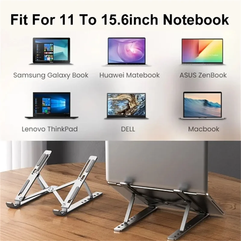 Aluminium Laptop Houder Standaard Verstelbare Opvouwbare Stand Notebook Computer Antislip Beugel Voor Macbook Air Pro Accessoires