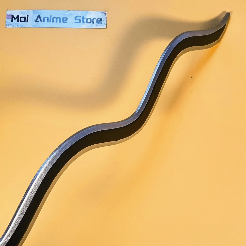 104cm 카타나 실물 크기 일본 카타나 사무라이 검 모델 중세 칼 검 검은색 칼 애니메이션 코스프레 소품 칼 날이 없는 장난감 선물