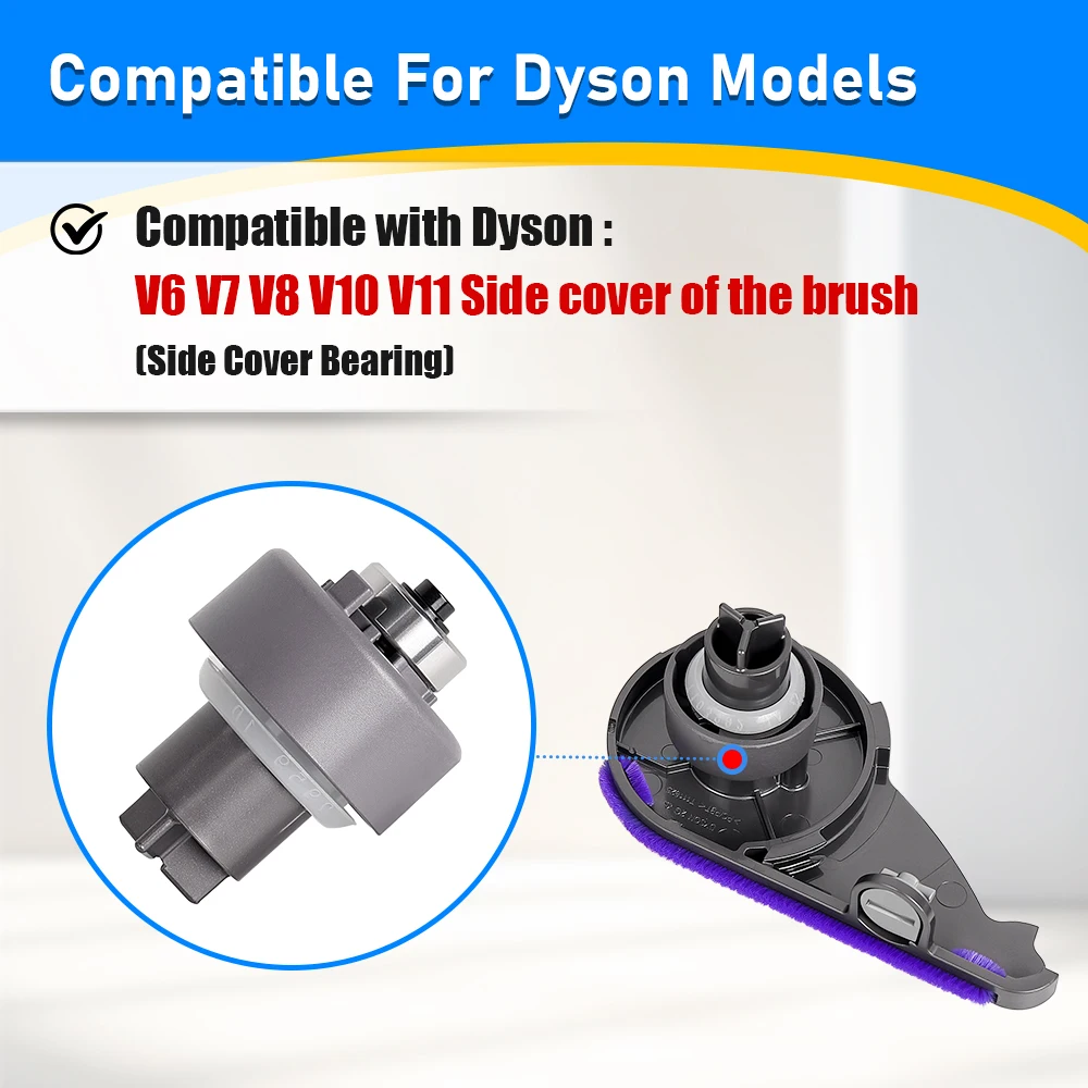 Roller Brush Bar Side Cover Bearing Replacement for Dyson V6 V7 V8 V10 V11 Vacuum Cleaner End Cap Cover Bearing Accessories