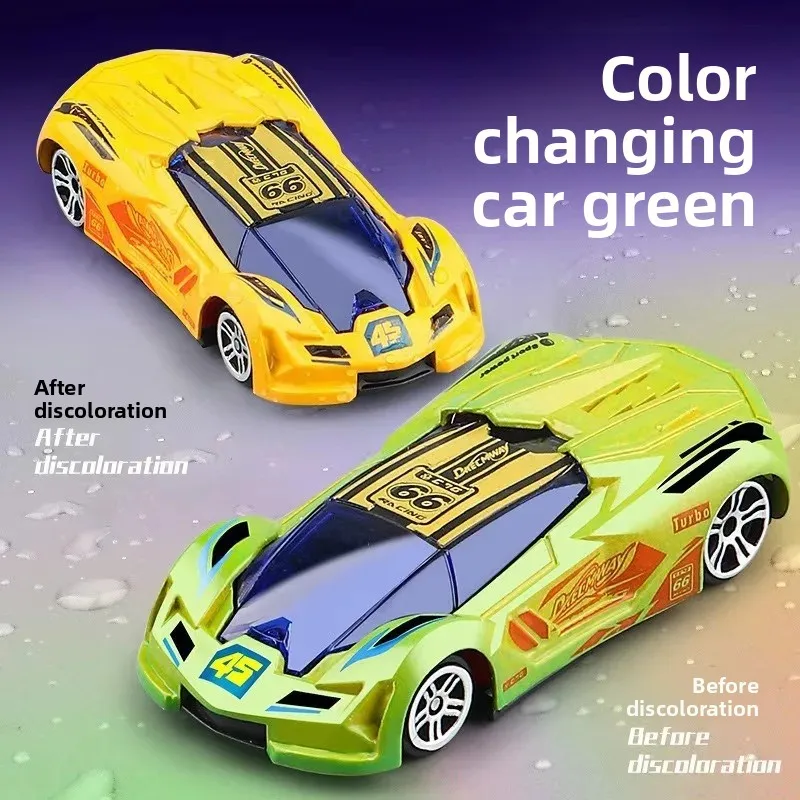 2026 new hot-selling 1:64 temperature-sensitive color-changing car, inertia alloy racing car toy car racing model birthday gift