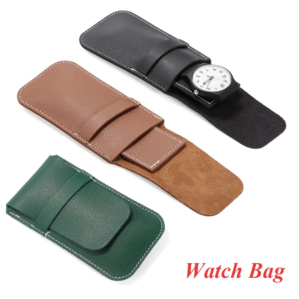 Portable Watch Storage Bag Anti-Dust Watch Bag Organizer PU Leather Watch Case Accessories Fashion Flip Cover Gift Bags