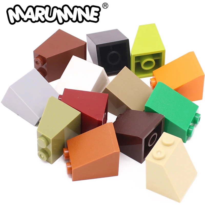 

MARUMINE MOC 3678 Building Block 2x2x2 Sloping Brick Slope 65 Degrees 30PCS Roof Accessories Parts Assembles Particles DIY Toys