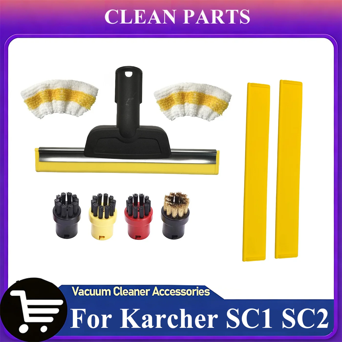 Zubehör für Karcher Dampfstaubsauger SC1 SC2 SC3 SC4 SC5 SC7 CTK10 CTK20 Teile Bürstenkopf Leistungsstarke Düse