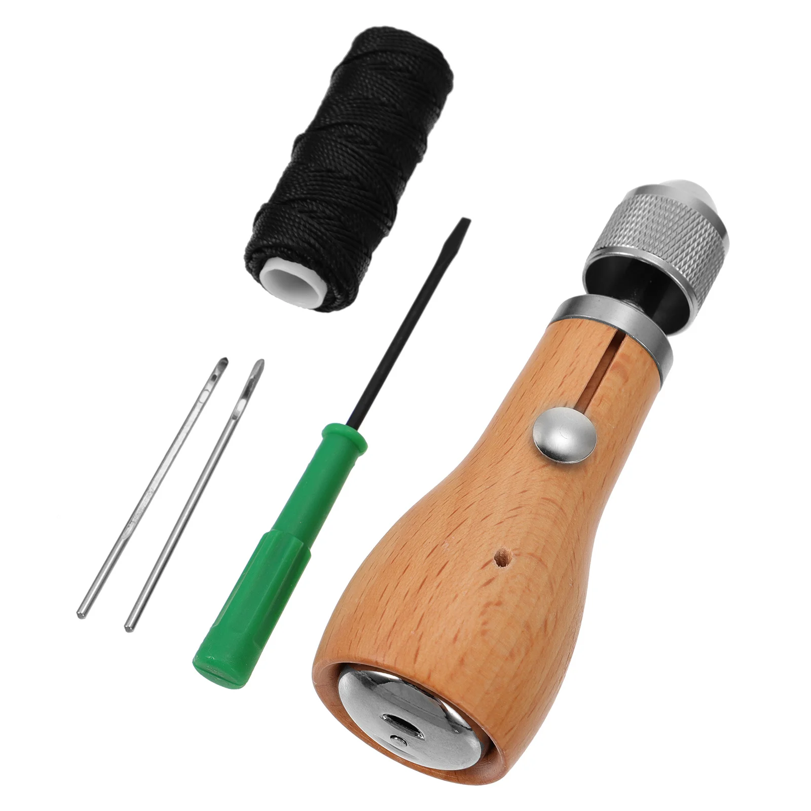 

1Set Stitching Tool Kit Sewing Awl Stainless Steel Wood Needles Hand Awl Tool Craft Supplies Quick Stitch Repair