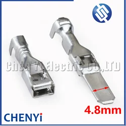 50 Pcs female or male 4.8mm series Brass tin plating crimping plug connector terminal Pins 8100-0466 8100-0447 8100-0448