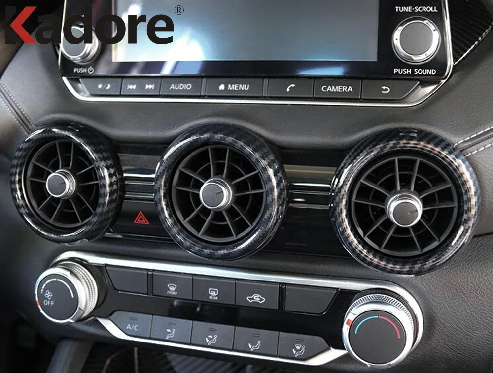 Front Center Air Outlet Vent Cover Trim Interior Car Accessories For Nissan Sentra Bluebird Sylphy 2020 2021 2022 2023 2024