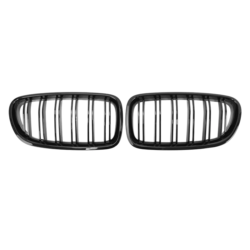 Car Front Bumper Grilles Kidney Racing Grill Double Slat Grille For BMW 5 Series F10 F18 520 523 525 530 Gloss Black 2010-2017