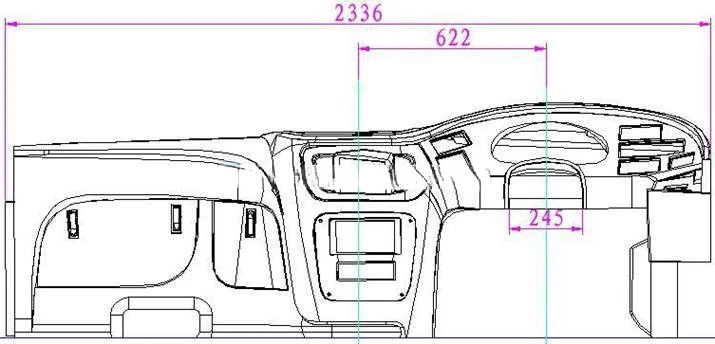 bus dashboard  for RHD/ right hand drive dashboard FRP+ABS/PVC+PU