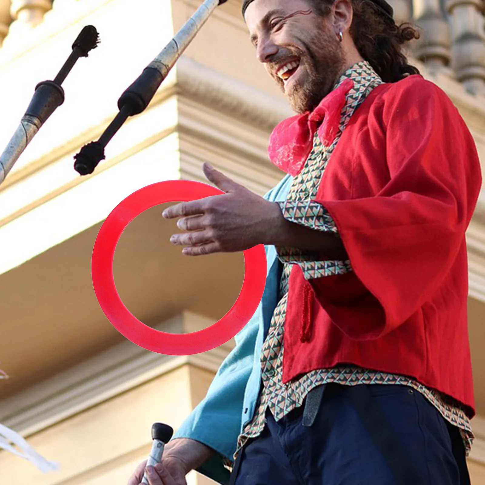 3Pcs Juggling Rings Set Smooth Lightweight Plastic Throwing Hoops for Skill Building Coordination Practice Circus Performances