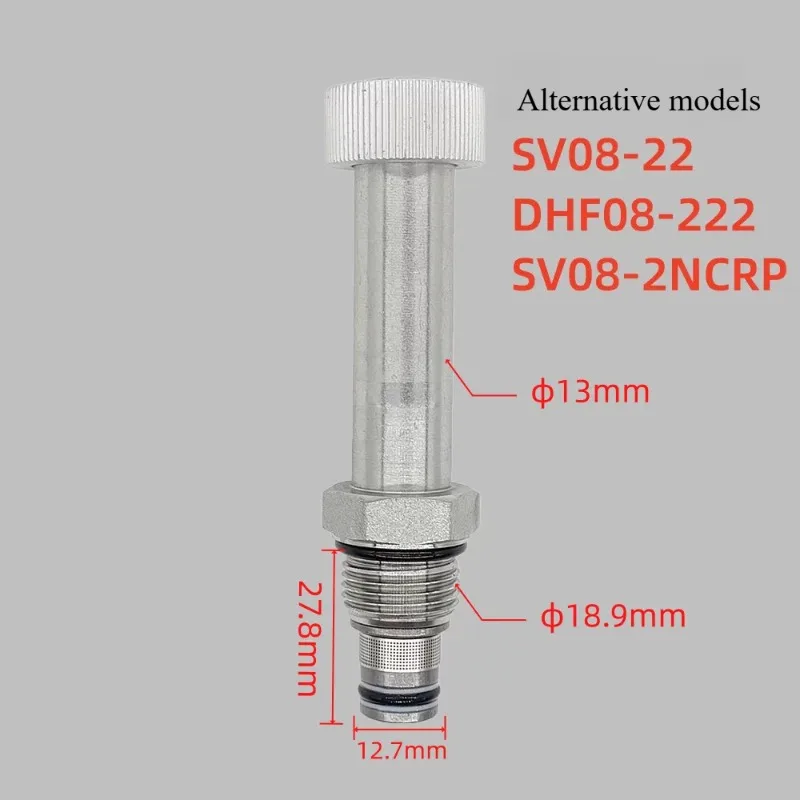 Hydraulic Thread Cartridge Solenoid Valve Normally Closed Pressure Hold Relief Valve SV08-22