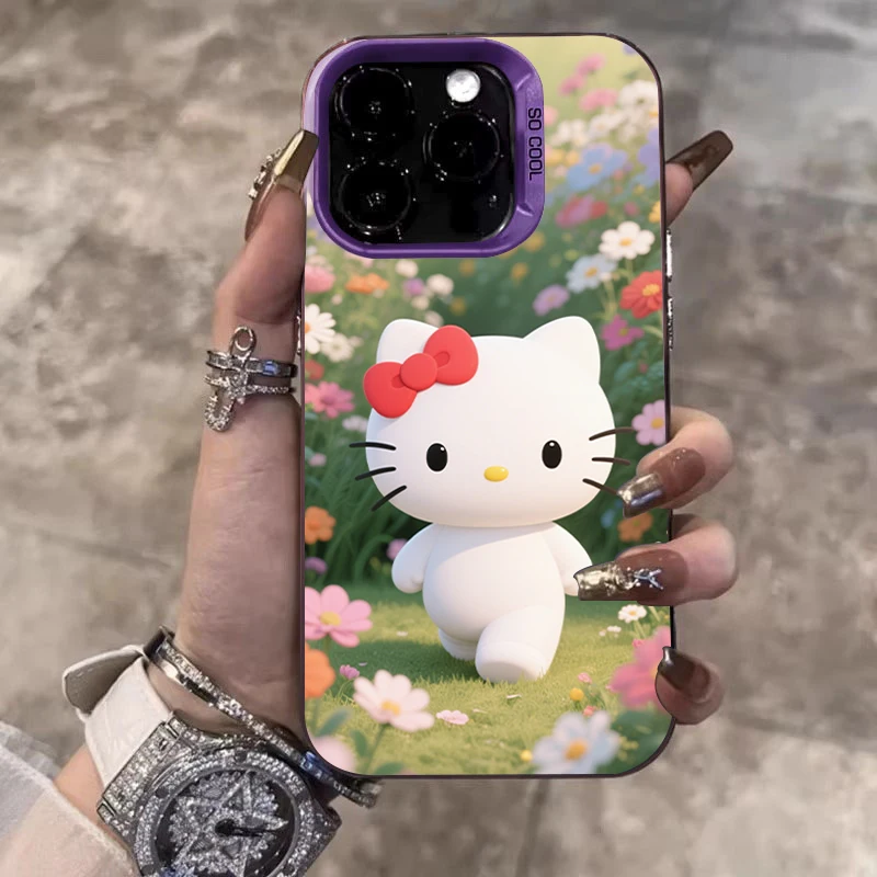 

HelloKitty Butterfly Silicone Phone Case For iPhone 16 14 15 13 12 11 Pro Max XS X XR For iPhone 16E 14 15 7 8 Plus Cover Cases