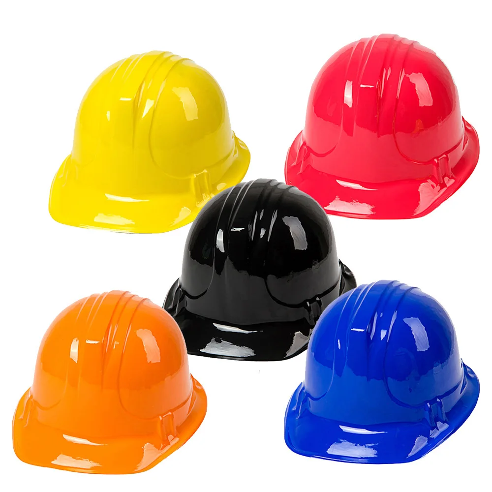 8 Pcs Constuction Hard Hats for Boys Kids Blue Yellow Black Plastic Birthday Hats for Construction Birthday Theme Party Favors