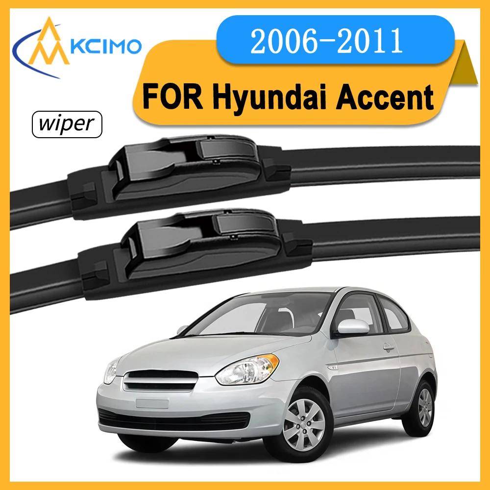 Komplettes Scheibenwischer-Set für Hyundai Accent MC 2006–2011, Wischerblätter-Set für alle Wetterbedingungen, exakte Passform