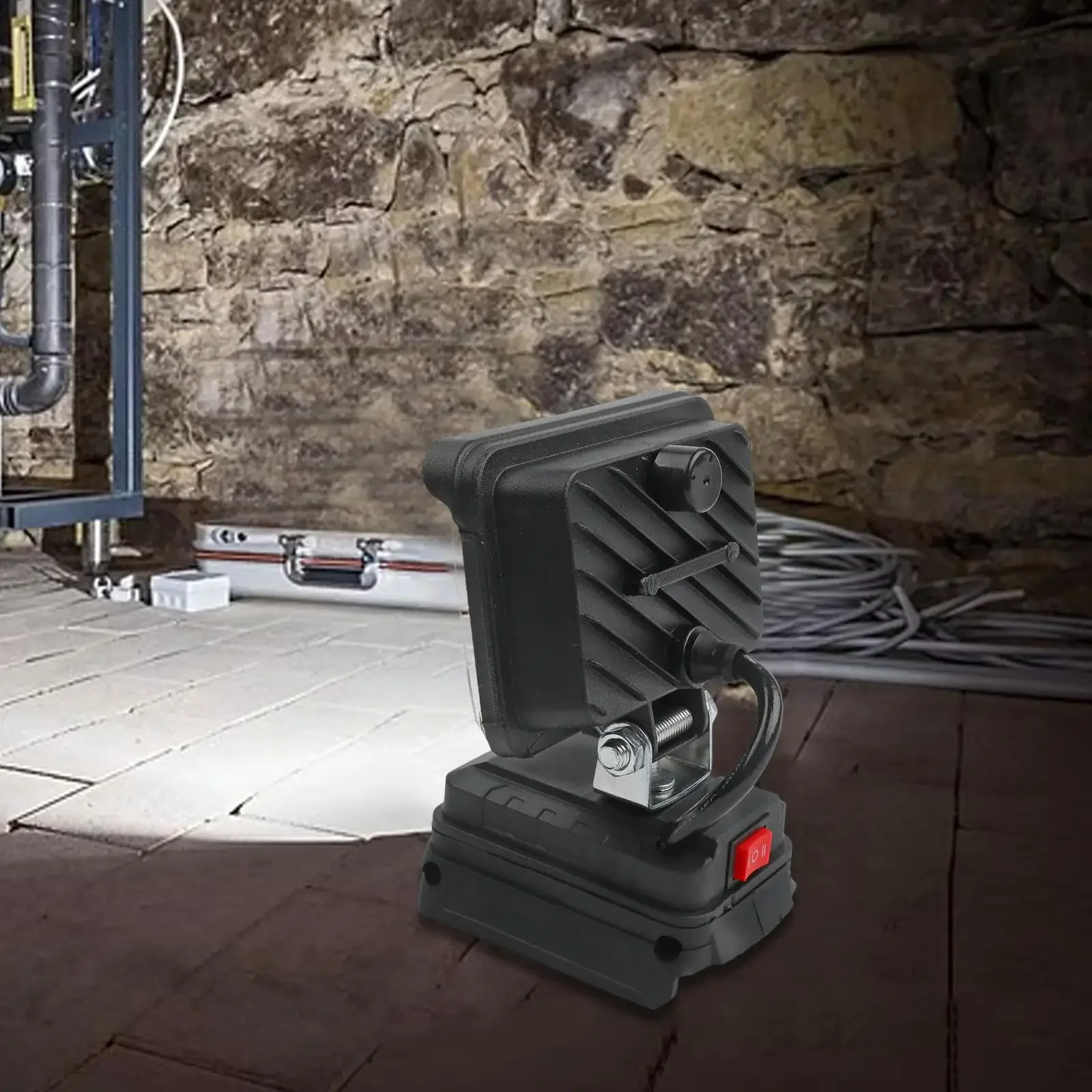

Flexible Cordless Work Light Supporting For Bosch 18V Batteries Reliable Lighting Solution For Various Scenarios