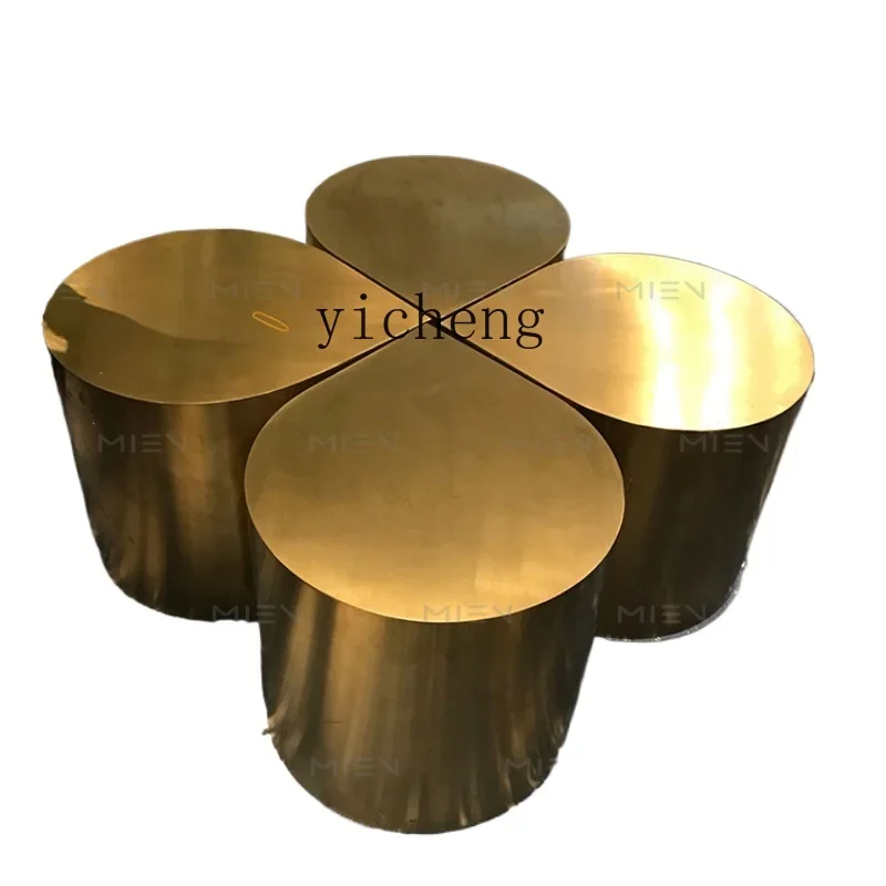 

ZK Fresh Four-Leaf Clover Coffee Table Coffee Table Brushed Bronze Craft Shaped Sofa Side Table