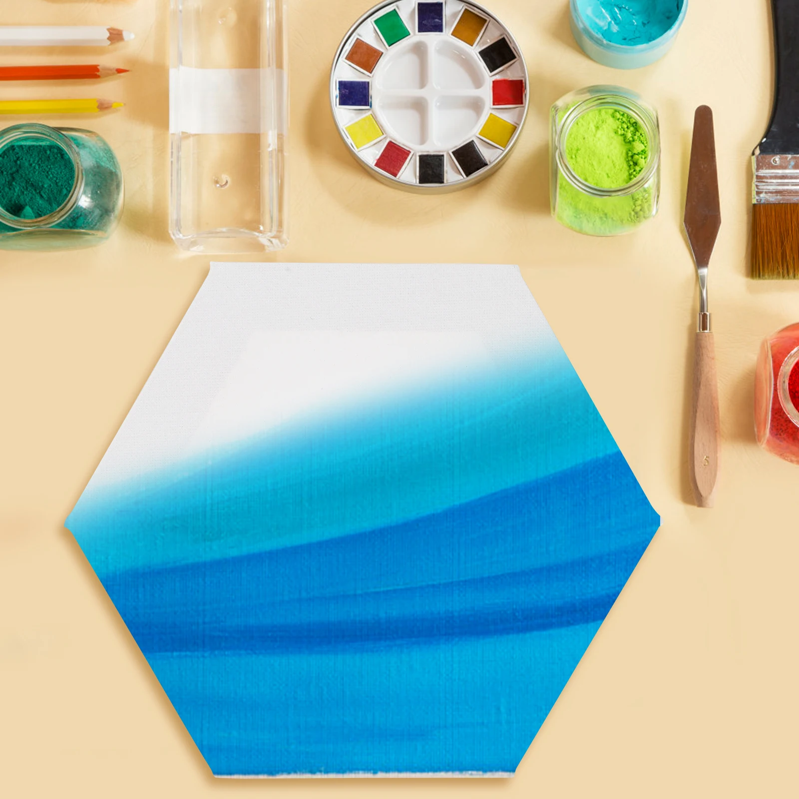 

3Pcs Oil Painting Canvas Panels White Blank Painting Boards for Hobbyists Students DIY Drawing Canvas Boards DIY Art Frames