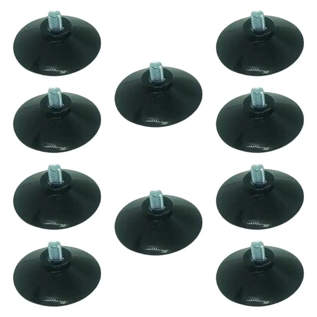 10x Screw Suction Cup Sturdy Easy Installation M6 Diameter for Home Metal