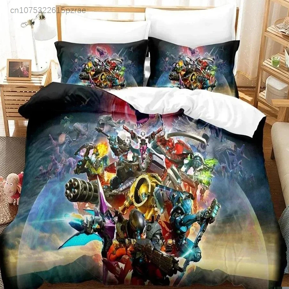 3D Game Bed Sheet Sets Exoprimal Bedding Set Printed Bed Set With Pillowcase Duvet Cover Soft Queen King Size Bedclothes Home