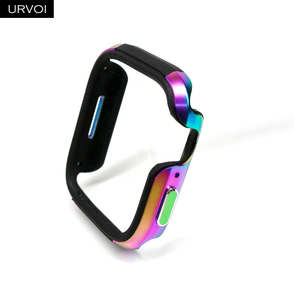 URVOI Case for Apple Watch protector series 9 8 7 654 TPU+aluminium alloy cover bumper for iWatch anti shock colorful color