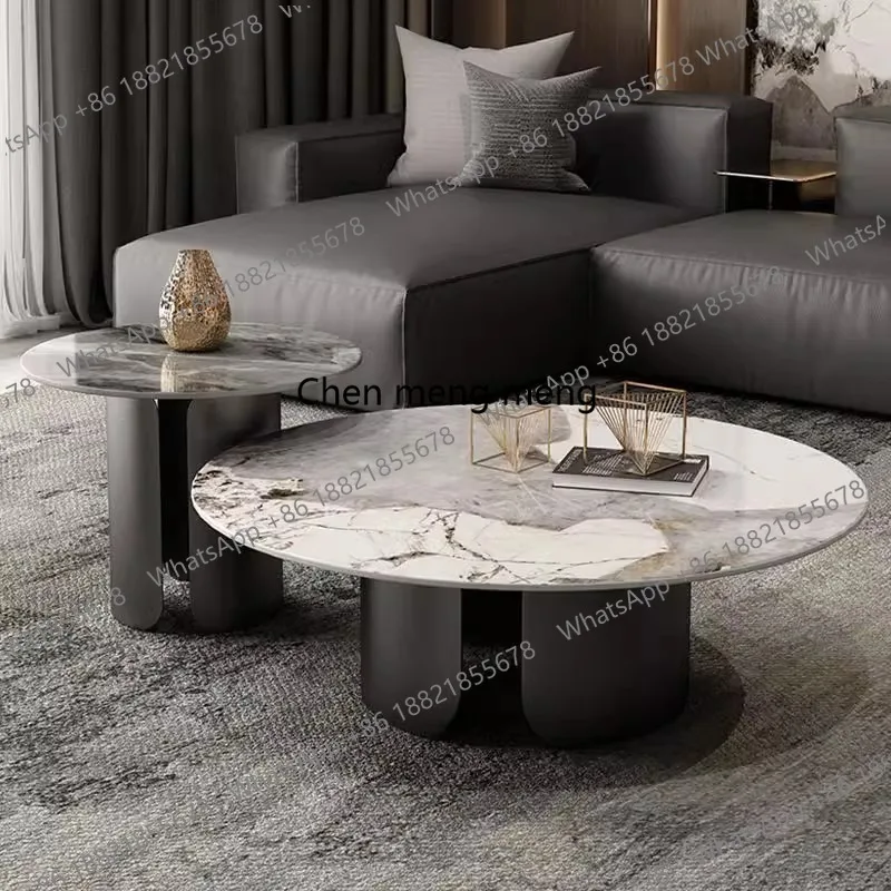 

Nordic Luxury Sintered Stone Coffee Tables Italian Minimalist Designer Villa Coffee Table Creative Living Room Furniture