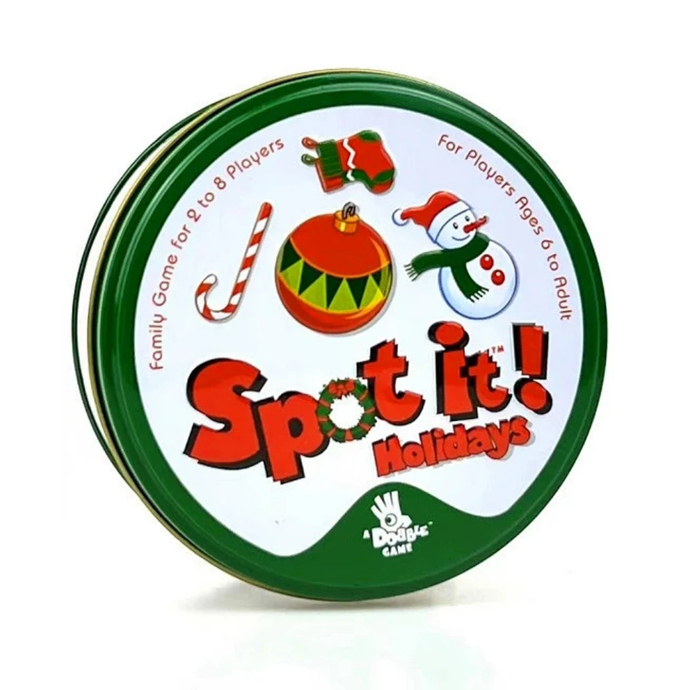 New Spot it Holiday Christmas Dobble Card Game Potte Age 6 Board Game 2 to 8 Players Party Game for Family Double juego Cards