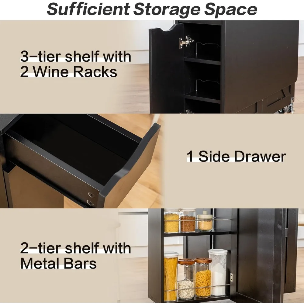 โต๊ะรับประทานอาหารพับได้ ประหยัดพื้นที่ โต๊ะรับประทานอาหารพับได้พร้อมลิ้นชัก ชั้นวางและชั้นวางไวน์ โต๊ะวางใบไม้สําหรับพื้นที่ขนาดเล็ก