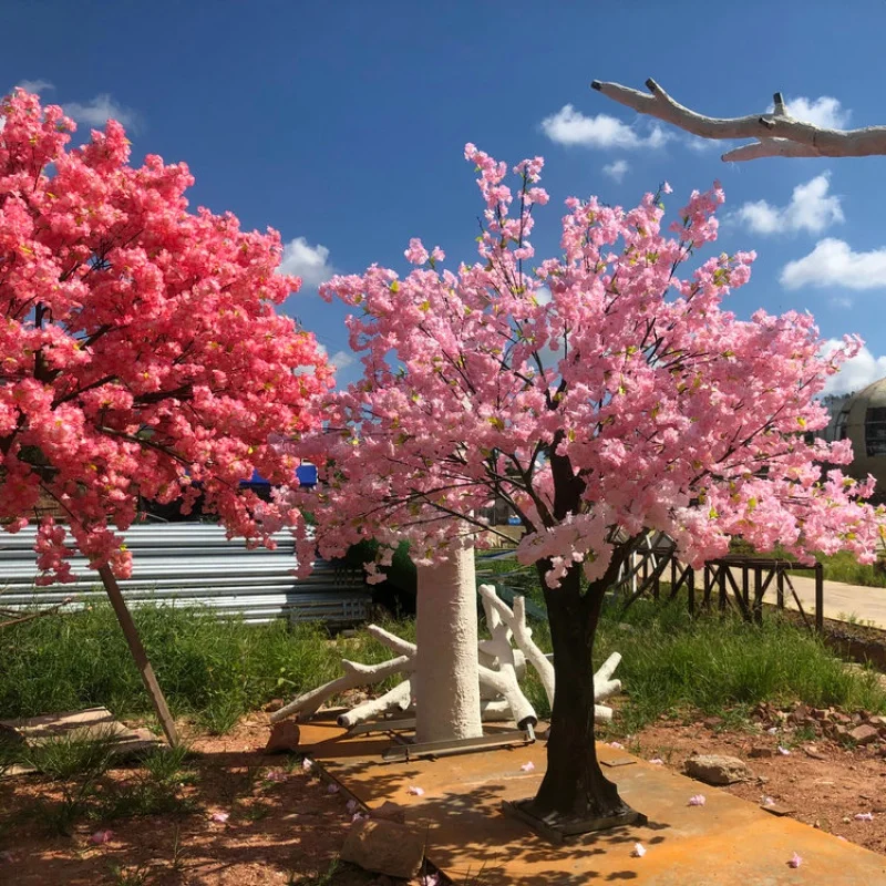 

custom.Artificial cherry blossom tree table center of artificial cherry blossom tree branches flowers and 4m simulated cherry tr