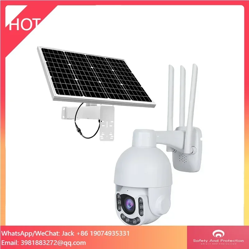 Other Security Products Camhi Pro 5X Optical Zoom Outdoor 4G Solar Camera System 45W 15A Panel Wifi Camera PTZ Middle Speed Dome