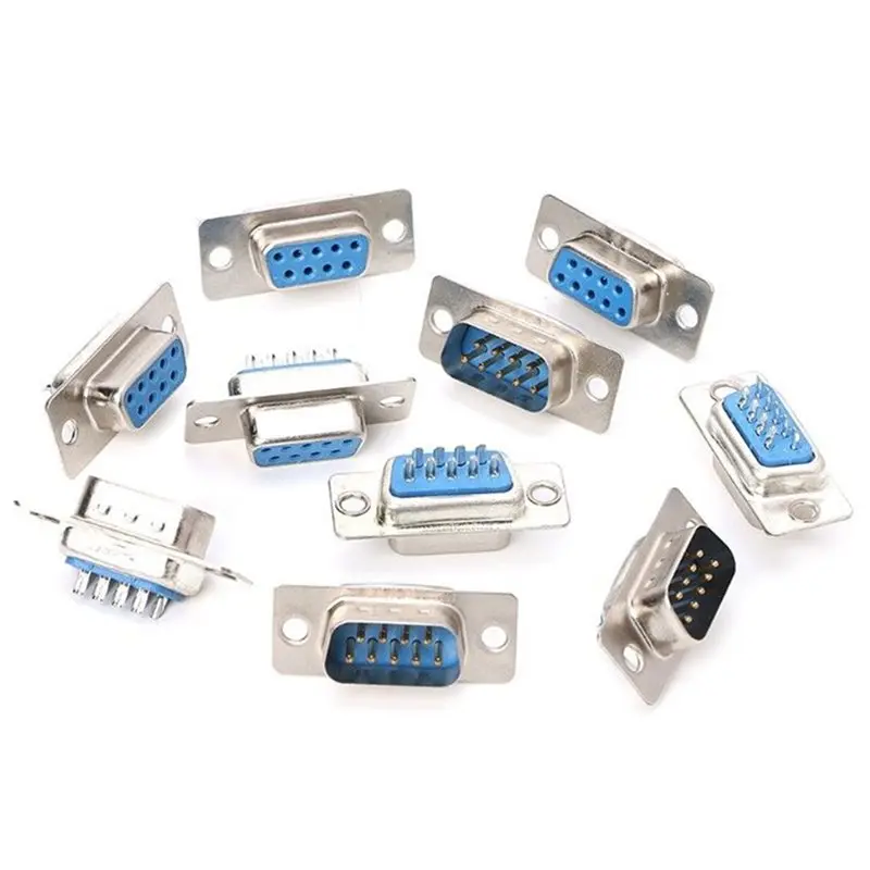 ABCA-50Pairs 100Pcs Db9 Male And Female Rs232 9 Pin Wire Solder Serial Port Plug Connectors
