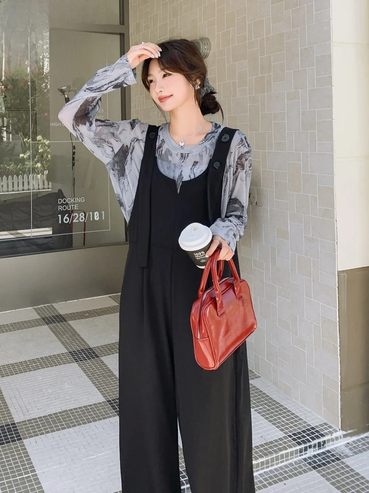 

Женские брюки с высокой талией и широкими штанинами, весна-лето, новинка, повседневный дизайн, свободные, удобные, модные комбинезоны