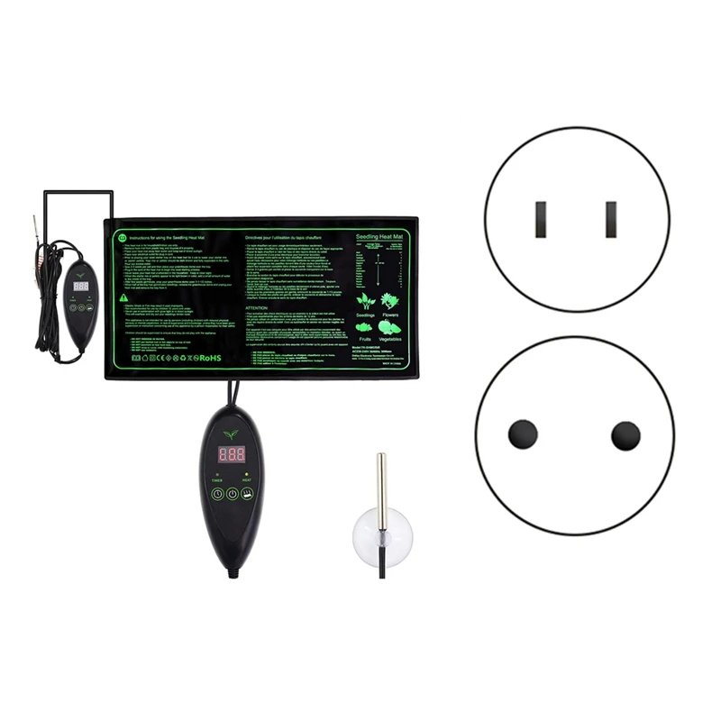 Seedling Heating Mats Waterproof Heat Pad With Temperature Controller Carpet For Plant Hydroponic Seed US Plug Durable