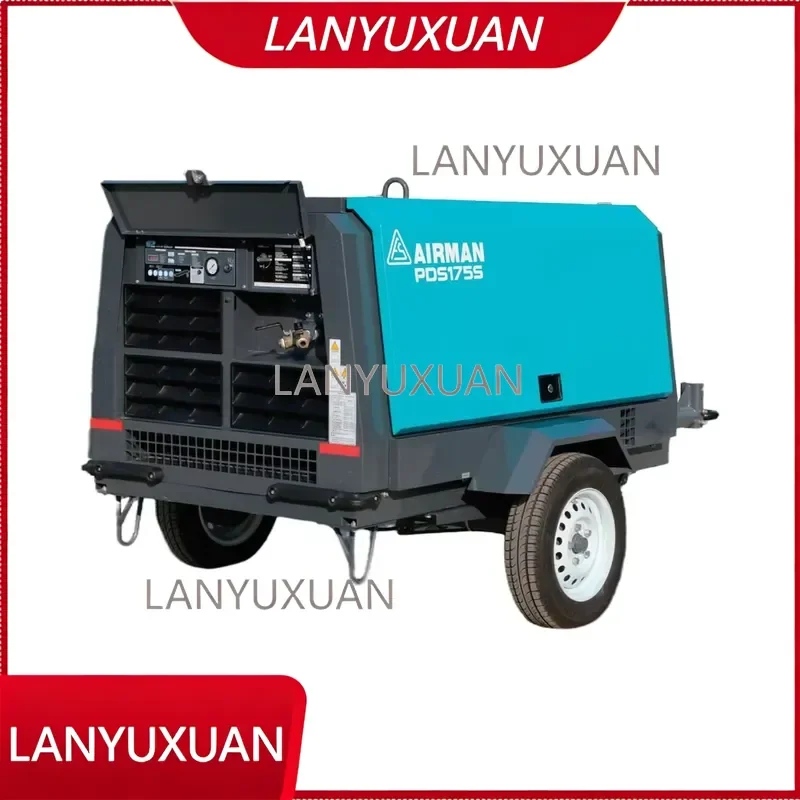 High-efficiency PDS Series PDS175S Portable Screw Air Compressor for Airman with Engine