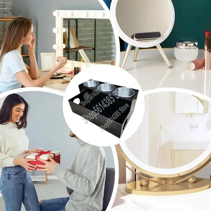 

Hair Tool Organizer, Blackacrylic Hair Dryer Holder, Counter Organizer For Bathroom, Vanity And Desk-ABAJ