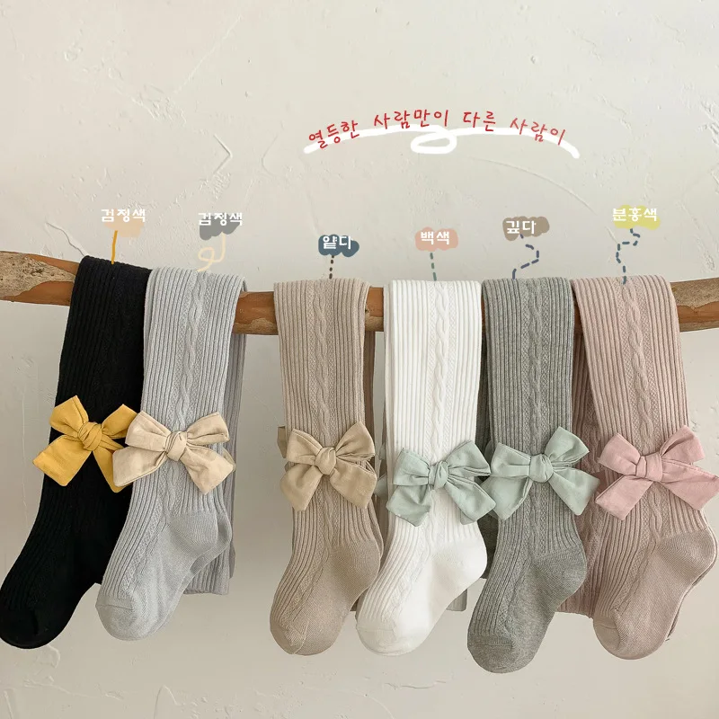 Four Seasons Children Cute Bow Fashion Princess Foreign Style Girls Breathable Comfortable Thin Pantyhose