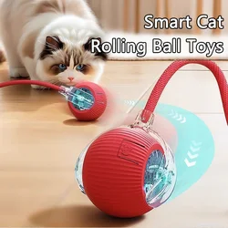 Cat Interactive Ball Toy Automatic Rolling Ball with Tail Rechargeable Smart Pet Interactive Toy Intelligent Mouse for Cat