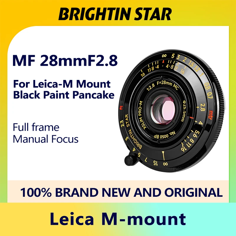 Brightin Star 28mm F2.8 Full-Frame Wide-Angle Humanistic Lens Suitable for Leica M-Port Leica Camera