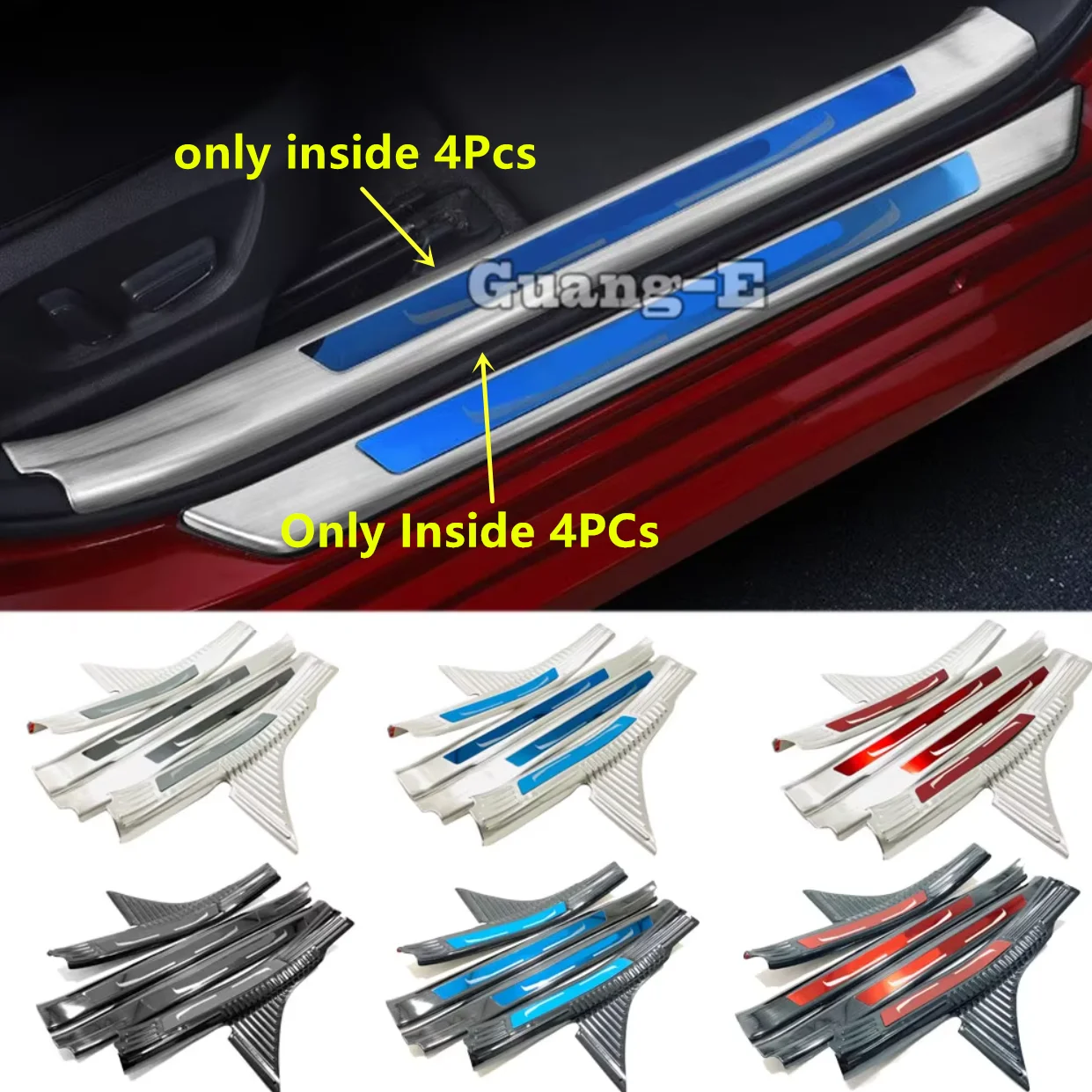 

For Toyota Avalon XX50 2019 2020 2021 2022 2023 2024 Car Cover Stainless Steel Pedal Door Sill Scuff Plate Inner Threshold 4Pcs