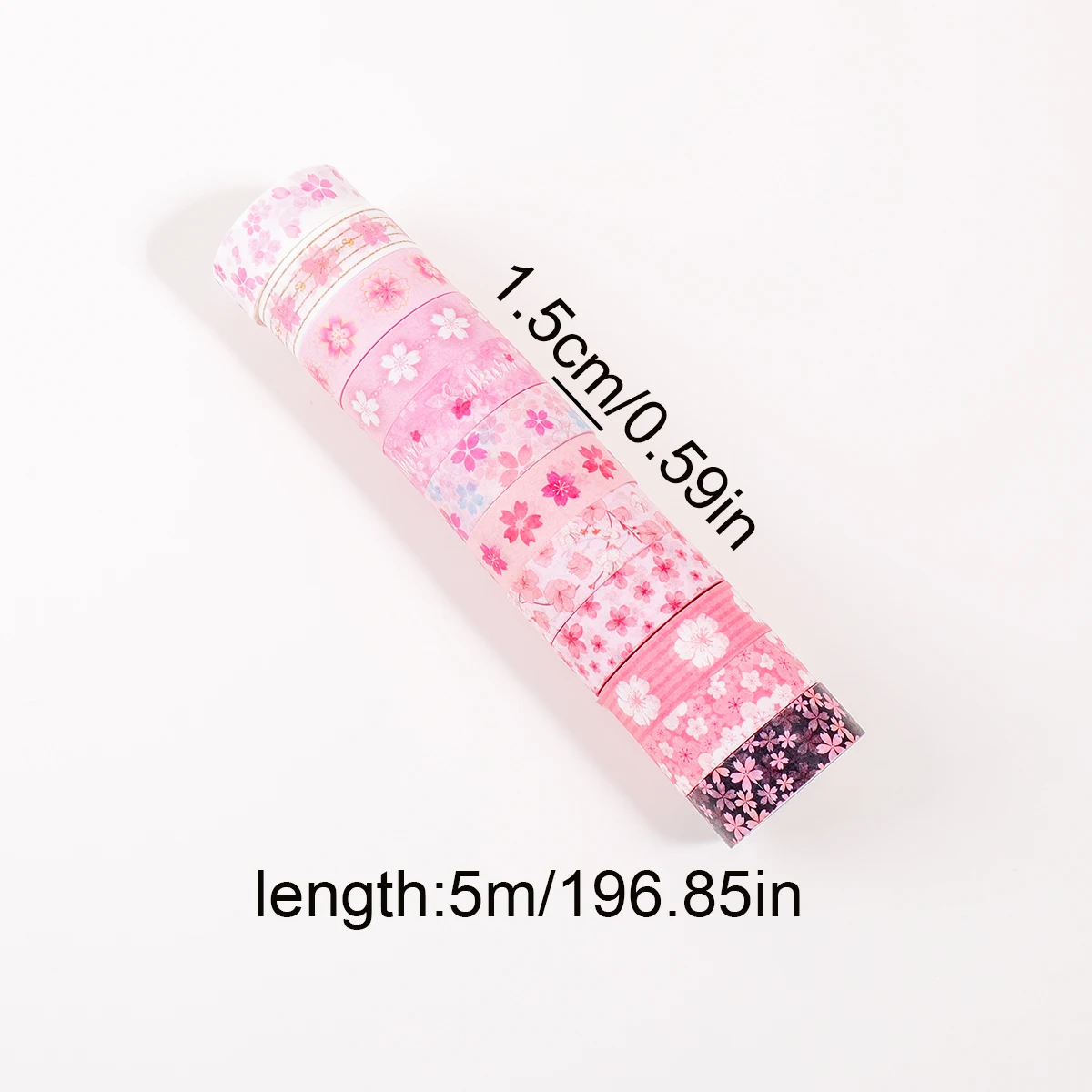 Beautiful Cherry Blossom Pattern Pink Washi Tape, Spring Flower Tape, Scrapbook Journaling and Artwork Decoration, DIY Gifts