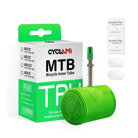 Bilashmart Ultralight Mountain Bike Inner Tube MTB 26 27.5 29 Inches Bicycle TPU Tire 45mm Metal French Presta Valve Anti-Oxidation CYCLAMI