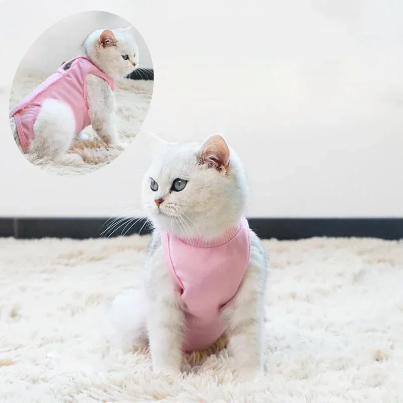 Cat Clothes Pet Breathable Recovery Clothes Cat Dog Anti-licking Pet Care Clothes Recovery Four-legged Paste Buckle Pet Clothes