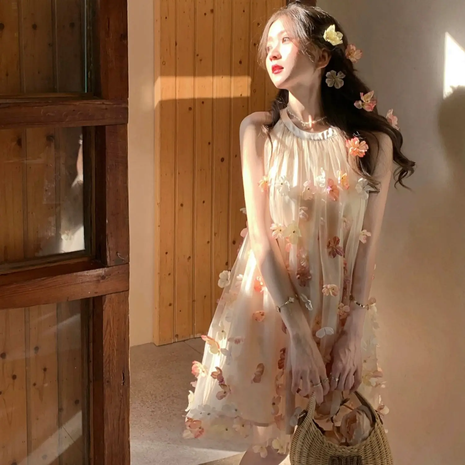 Sukienki Bez Rękawów Damskie Róże Jesień Zwierzęcy Leopard Zebra Słodki Nadruk Wzorzyste Linia H Miejskie Dojazdy Funky Unikalne Młodzieżowe Eleganckie