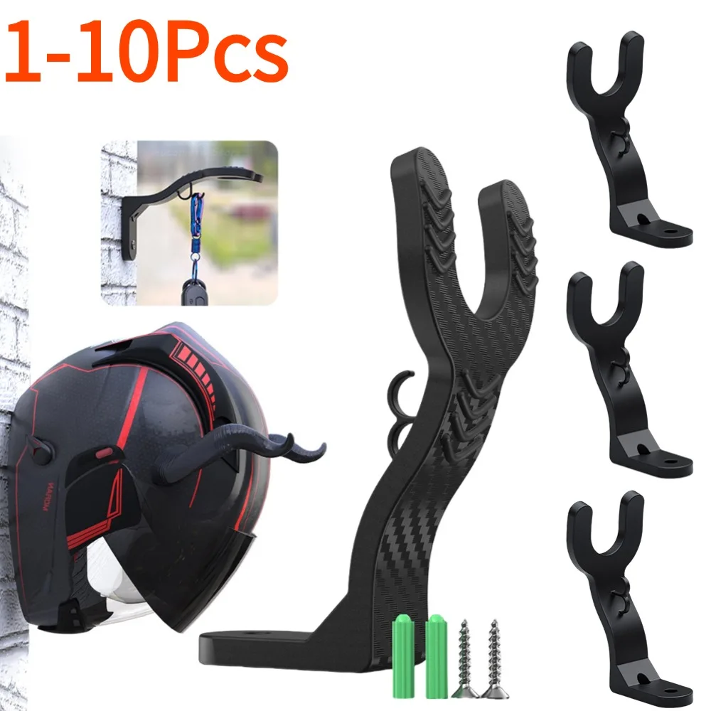 10-1PCS Motorcycle Helmet Hook Racks Multipurpose Hook Hanger Home Luggage Jacket Holders Kitchen Cabinet Shelf Wall Mount Hooks