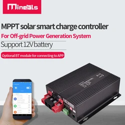 Kontroler MPPT 12V 60A 50A do obsługi systemu wytwarzanie energii Off-grid BT APP ładowarka energii słonecznej