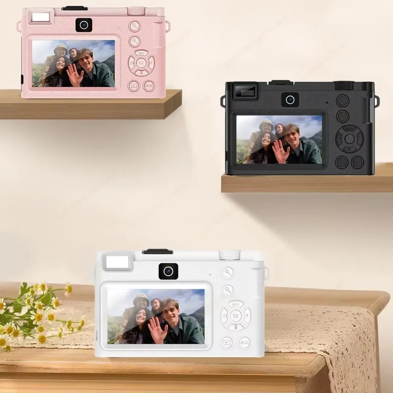 كاميرا رقمية عالية الدقة 5K WIFI بدقة 64 ميجابكسل AP وجهاز تحكم عن بعد كاميرا فيديو رقمية رياضية بعدسة مزدوجة وتكبير 18X مع شاشة 3 IPS