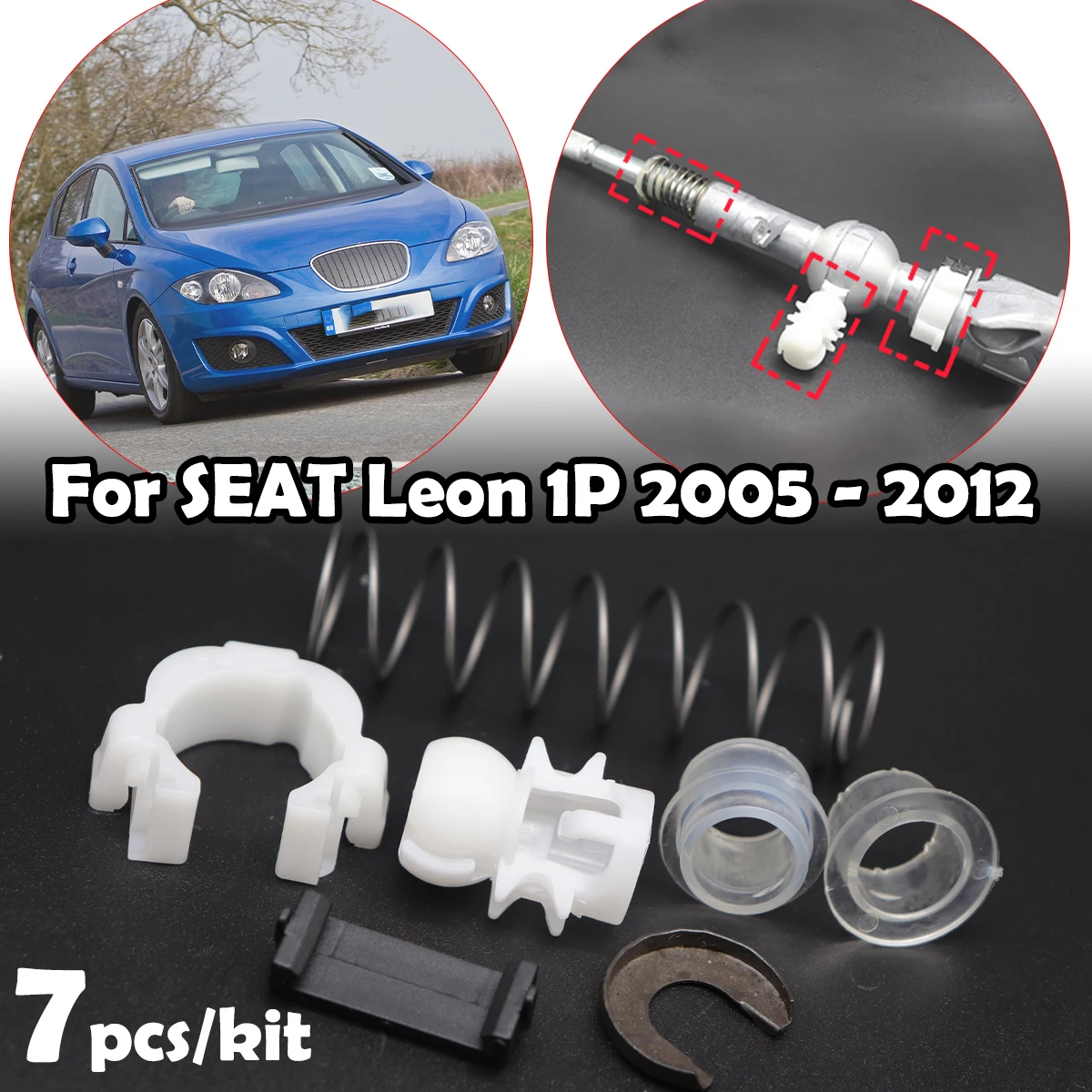 

Gear Shifter Selector Lever Shaft Gear Stick Spring Bushing For SEAT Leon 1P 2005-12 Manual Shift Issue Fix Linkage End Rebuild