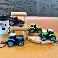 Model Simulation Mini Car Tractor Skidding Farmer Children Birthday Gift Toys Children's Puzzle Toys Alloy key chains Pendants