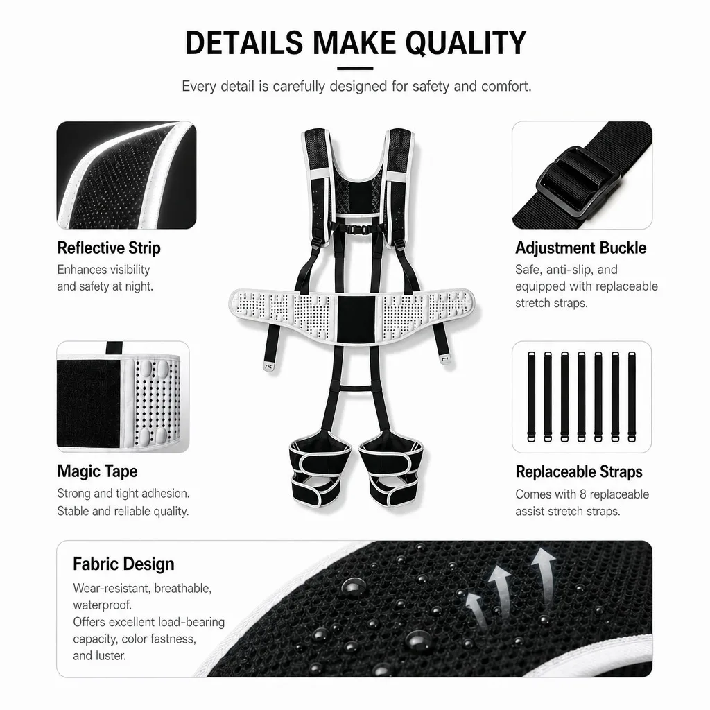 EXO Zero Battery Power Assist Durable Water Resistant Back Assist Exoskeleton For Site Workers Manual Handling Protection