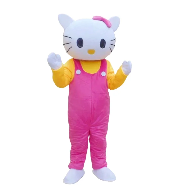 Niedliches Rosa Kiiity Katzen-Cosplay-Maskottchen Erwachsenen-Kostüm Werbung Karneval Party Weihnachten Requisiten-Kostüm Mädchen Geburtstagsgeschenk