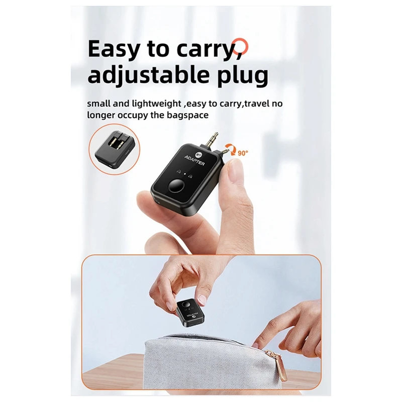 Daily New Bluetooth Launcher Two -In -One 5.3 Non -Destructive Headset Aircraft Plug Audio Conversion Adapter 3.5Mm AUX